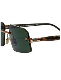 Kuboraum P64 geometric sunglasses with green lenses glasses buy online