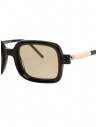 Kuboraum P2 black square glasses with light brown lenses P2 50-22 BYB brown1* buy online