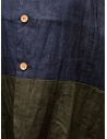 Vlas Blomme gilet bicolore indaco e grigio in lino 13300026 INDIGO 66 acquista online