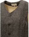 Vlas Blomme gilet nero a quadretti bianchi in lino 13310125 BLACK 0 prezzo