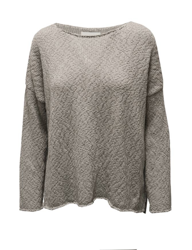 Evam Eva boxy pullover in cotone colore grege E261K021 GREGE 14 Evam Eva boxy pullover in cotone colore grege E261K021 GREGE 14 maglieria donna online shopping