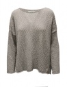 Evam Eva boxy pullover in cotone colore grege acquista online E261K021 GREGE 14