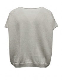 Evam Eva top in maglia di lino e cotone grigio chiaro