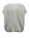 Evam Eva top in maglia di lino e cotone grigio chiaroshop online canotte donna