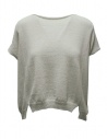 Evam Eva top in maglia di lino e cotone grigio chiaro acquista online E261K210 LIGHT GRAY 82