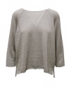 Evam Eva boxy maglia maniche a tre quarti grigia acquista online E261K211 LIGHT GRAY 82