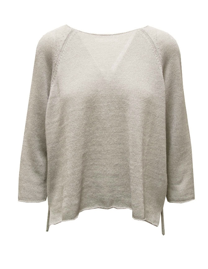 Evam Eva maglia boxy in lino e cotone color avorio E261K211 IVORY 05 Evam Eva maglia boxy in lino e cotone color avorio E261K211 IVORY 05 maglieria donna online shopping