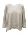 Evam Eva maglia boxy in lino e cotone color avorio acquista online E261K211 IVORY 05