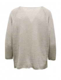 Evam Eva maglia boxy in lino e cotone color avorio