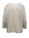 Evam Eva maglia boxy in lino e cotone color avorioshop online maglieria donna