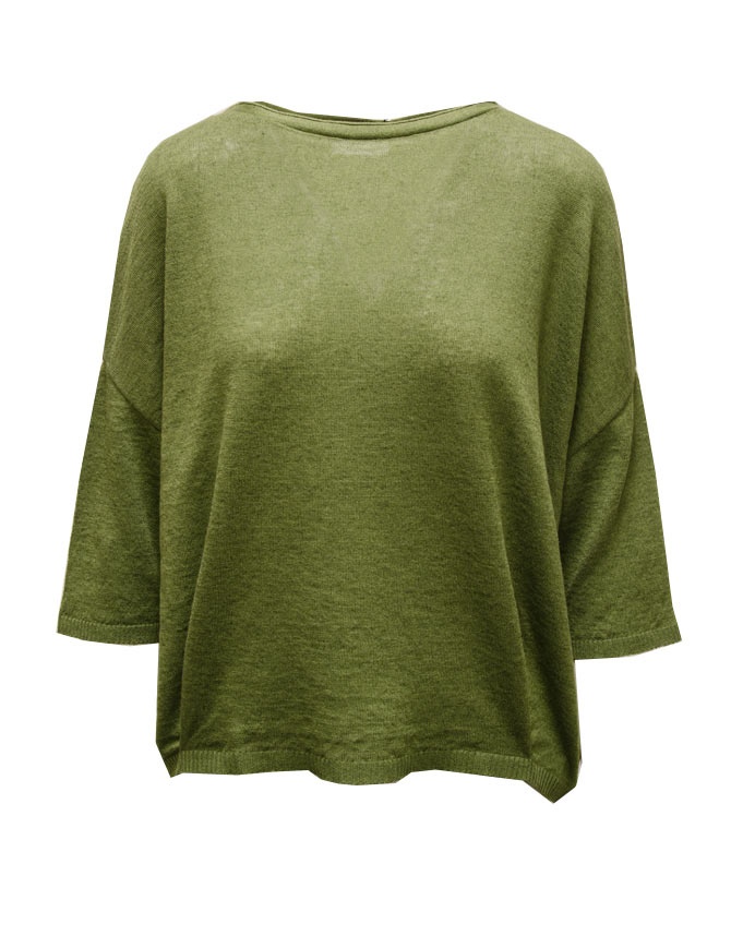 Ma'ry'ya maglia maniche a tre quarti verde oliva YSK076 OLIVE F6 Ma'ry'ya maglia maniche a tre quarti verde oliva YSK076 OLIVE F6 maglieria donna online shopping