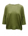 Ma'ry'ya Olive green three-quarter sleeve knit T-shirt buy online YSK076 OLIVE F6