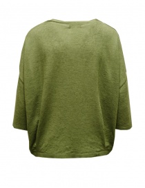 Ma'ry'ya Olive green three-quarter sleeve knit T-shirt