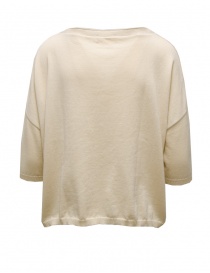 Ma'ry'ya T-shirt maniche a tre quarti in cotone beige
