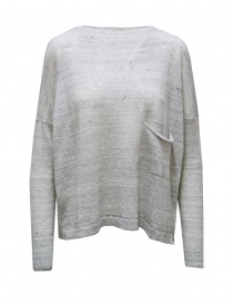 Ma'ry'ya linen and cotton boxy sweater in melange grey online