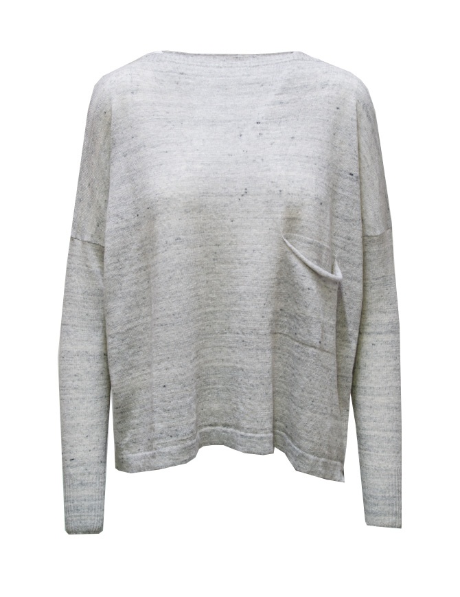 Ma'ry'ya maglia boxy in lino e cotone grigio melange YSK070 LTGREY F5 Ma'ry'ya maglia boxy in lino e cotone grigio melange YSK070 LTGREY F5 maglieria donna online shopping