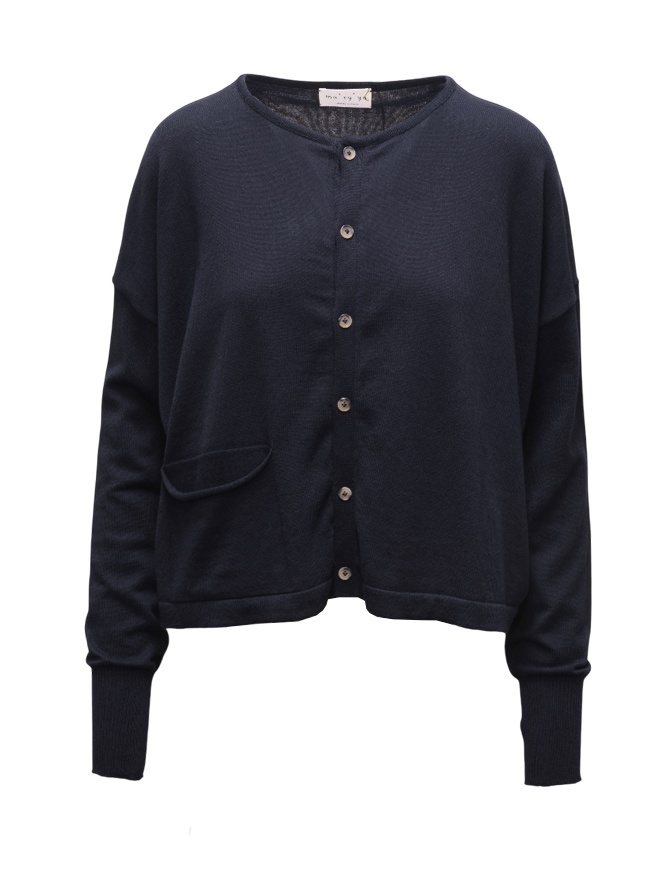 Ma'ry'ya cardigan girocollo blue navy da donna YSK063 NAVY B4 Ma'ry'ya cardigan girocollo blue navy da donna YSK063 NAVY B4 cardigan donna online shopping