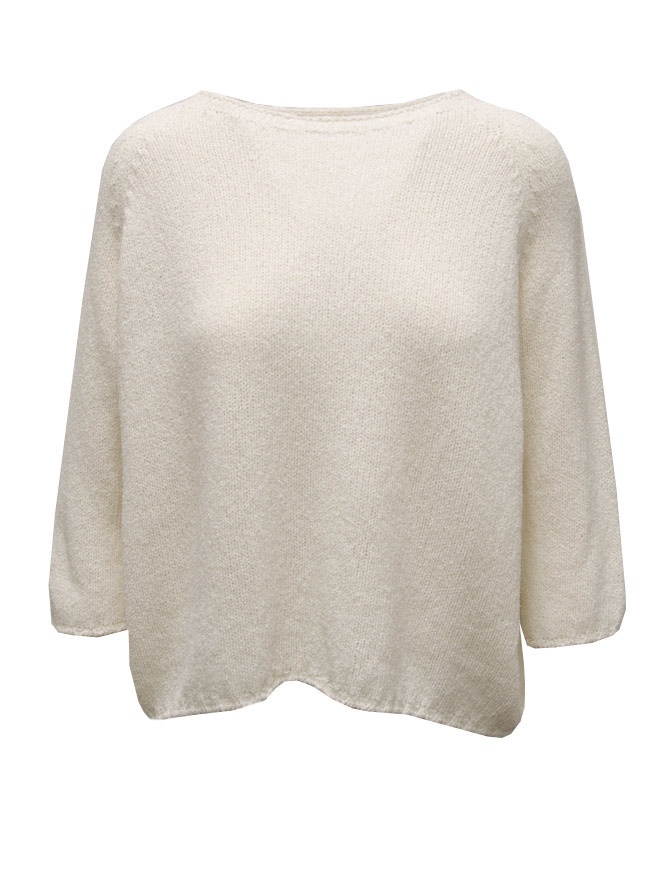 Ma'ry'ya maglia blouclé bianca in cotone YSK001 WHITE D1 Ma'ry'ya maglia blouclé bianca in cotone YSK001 WHITE D1 maglieria donna online shopping