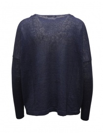 Ma'ry'ya navy blue linen and cotton boxy sweater