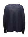 Ma'ry'ya maglia boxy blu navy in lino e cotoneshop online maglieria donna