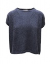 Ma'ry'ya Navy blue bouclé T-shirt buy online YSK006 NAVY D7