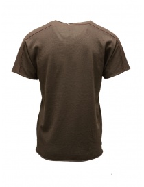 Label Under Construction brown T-Shirt with burgundy stitching