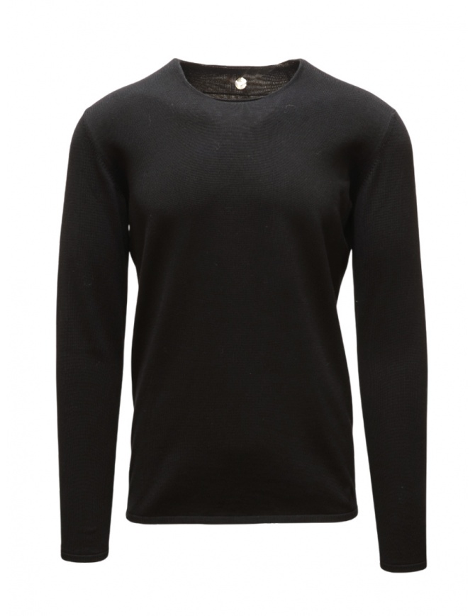 Label Under Construction maglia in cotone nero maniche lunghe 47YSW254 ZER3/2 BK Label Under Construction maglia in cotone nero maniche lunghe 47YSW254 ZER3/2 BK maglieria uomo online shopping
