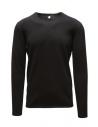 Label Under Construction maglia in cotone nero maniche lunghe acquista online 47YSW254 ZER3/2 BK