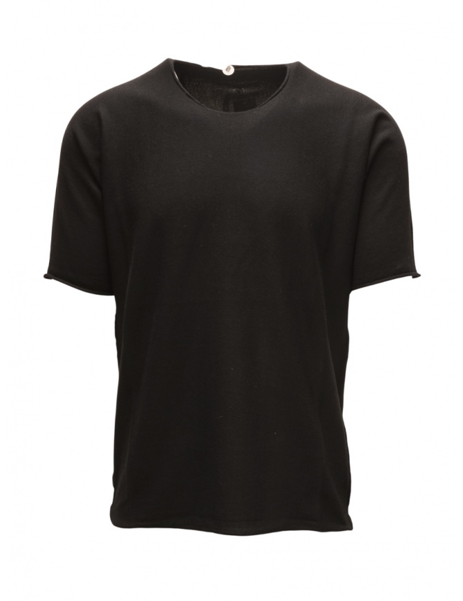 Label Under Construction black knit T-shirt in cotton for man 47YTS251 ZER3/1 BK Label Under Construction black knit T-shirt in cotton for man 47YTS251 ZER3/1 BK mens t shirts online shopping