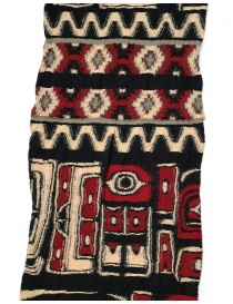 Kapital Alaska Raven red black beige scarf