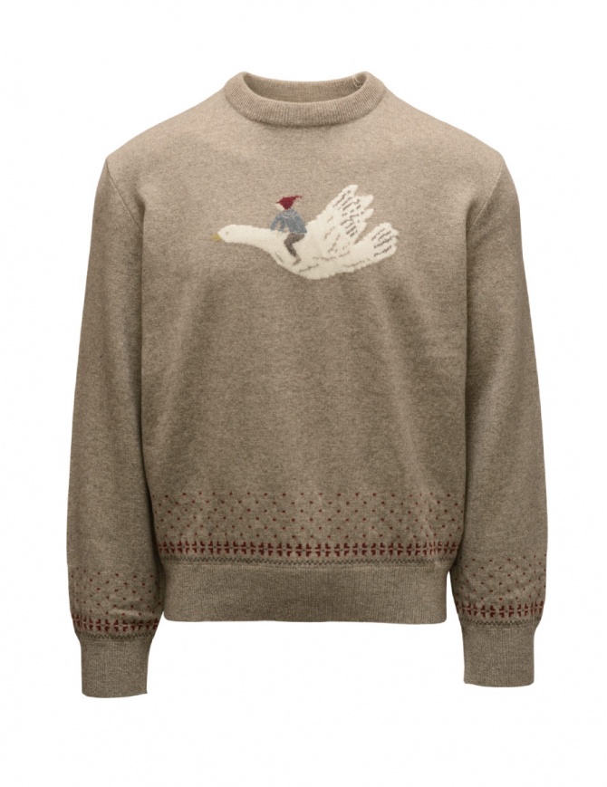 Kapital pullover beige con oca volante K2509KN060 BEIGE Kapital pullover beige con oca volante K2509KN060 BEIGE maglieria uomo online shopping