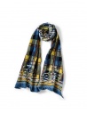 Kapital sciarpa Happy a quadri tartan gialla e blu acquista online EK-1466XM BLUE