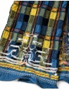 Kapital Happy yellow and blue tartan scarf EK-1466XM BLUE price