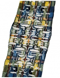 Kapital Happy yellow and blue tartan scarf