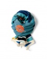 Kapital sciarpa Space Gabbeh in lana blu con pianeti acquista online EK-1544XM BLUE