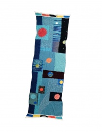 Kapital Space Gabbeh blue wool scarf with planets