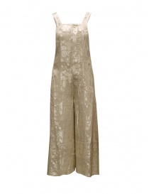 A Tentative Atelier sleeveless jacquard dress-like jumpsuit in ecru satin online