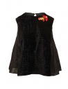Commun's black sleeveless blouse with colored buttons buy online CSF/SS26-T117A BLACK
