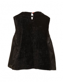Commun's black sleeveless blouse with colored buttons price