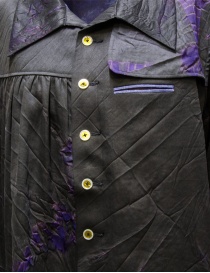 Commun's black jacquard shirt with purple details price