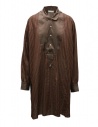 Commun's abito chemisier in cotone e seta marrone acquista online CSF/SS26-C111A CHOCOLATE