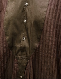 Commun's shirt dress in brown cotton and silk