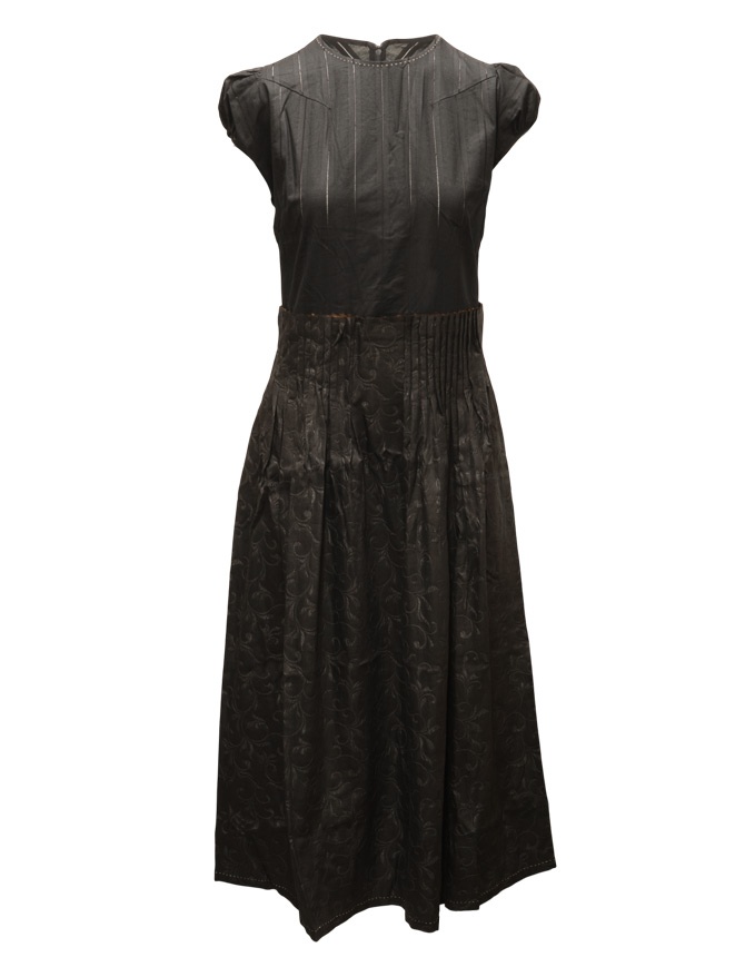 Commun's abito in cotone e seta jacquard nero CSF/SS26-R124B BLACK Commun's abito in cotone e seta jacquard nero CSF/SS26-R124B BLACK abiti donna online shopping