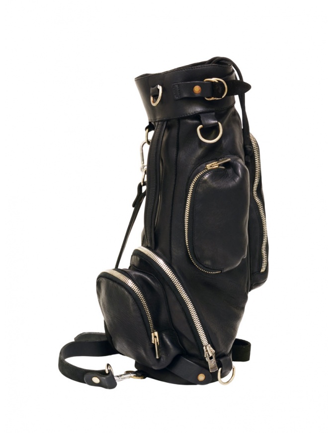 Guidi G03 borsone da golf piccolo tubolare in pelle nera GO03 GROPPONE BLKT Guidi G03 borsone da golf piccolo tubolare in pelle nera GO03 GROPPONE BLKT borse online shopping
