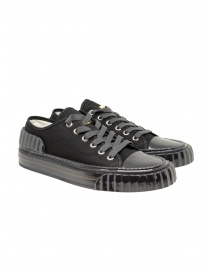 Mens shoes online: Adieu Pan Pan! Black canvas sneakers
