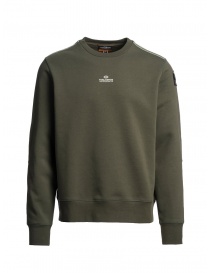 Parajumpers Fergus army green sweatshirt with white lettering online