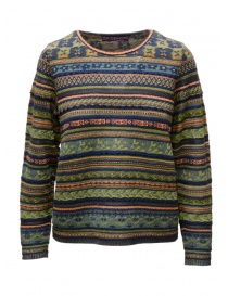 M.&Kyoko multicolored striped sweater in wool and silk online