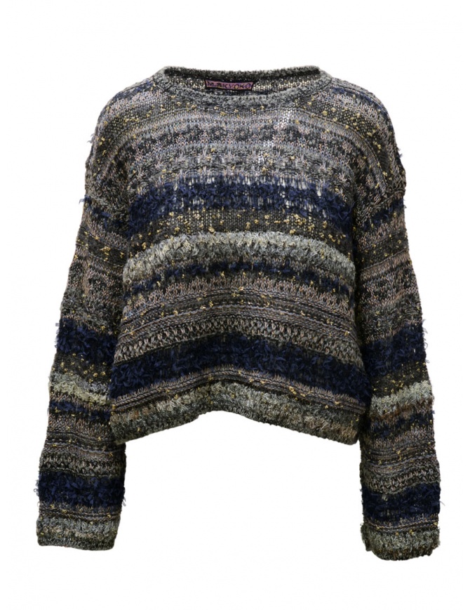 M.& Kyoko pullover multicolore nero grigio dorato BFA27407WA BLACK 81 M.& Kyoko pullover multicolore nero grigio dorato BFA27407WA BLACK 81 maglieria donna online shopping
