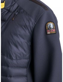 Parajumpers Jayden blue down jacket with fleece sleeves mens jackets Parajumpers Jayden blue down jacket with fleece sleeves mens jackets buy online