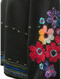 M.& Kyoko black wool crew-neck cardigan with floral details M.& Kyoko black wool crew-neck cardigan with floral details price